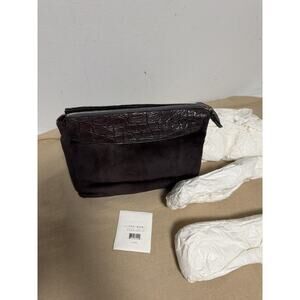 THE ROW Two For One 2 Pouch Clutch  ONLY  Medium Brown Fur Leather Italy